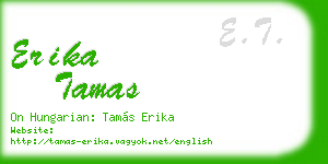 erika tamas business card